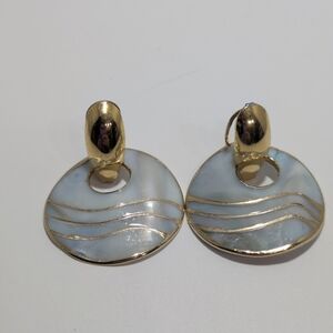 Gold and Silver Wave Earrings